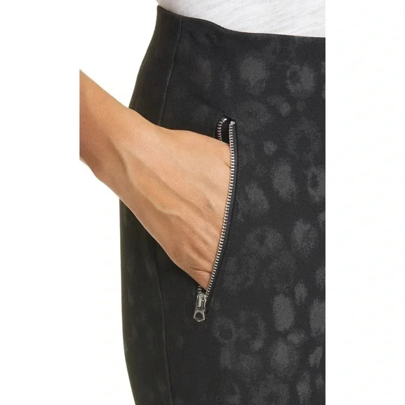 Rag & Bone NWOT Simone Black Leopard Print Zip Pocket High Rise Pants Size 2 - Picture 12 of 12